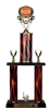 2 Column Flame<BR> March Madness Basketball Trophy<BR> 22 Inches