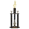 3 Column Trophy<BR> Male Motion Basketball<BR> 26 to 36 Inches<BR> 10 Colors