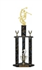 3 Column Trophy<BR> Female Motion Volleyball<BR> 26 to 36 Inches<BR> 10 Colors