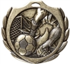 Burst Soccer Medal<BR> Gold/Silver/Bronze<BR> 2.25 Inches