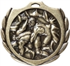Burst Wrestling Medal<BR> Gold/Silver/Bronze<BR> 2.25 Inches