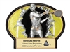 Burst Thru Female Tennis<BR>Wall Plaque or Stand Up Trophy<BR> 7 1/4" x 5.5"