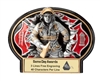 Burst Thru Fireman<BR> Wall Plaque or  Stand Up Trophy<BR> 7 1/4" x 5.5"