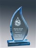 Premium Flame<BR> Blue Acrylic Trophy<BR>10.5 Inch
