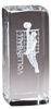 Jr. Collegiate<BR> Male Volleyball<BR> Crystal Trophy<BR> 4.5 Inches