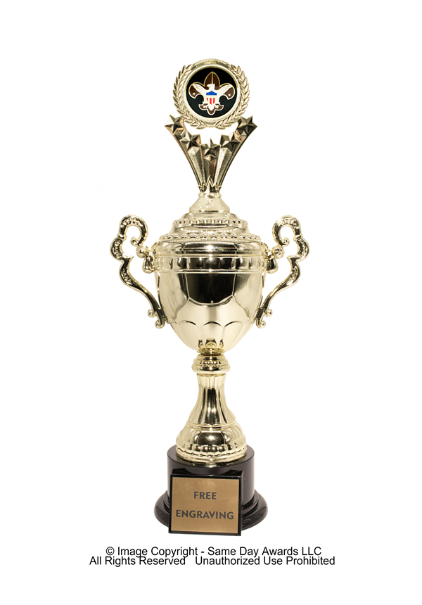Monaco XL Gold Cup<BR> Boy Scouts Trophy<BR> 18.5 Inches