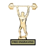Overhead Press<BR> Weightlifting Trophy<BR> 6.75 Inches