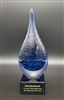 Waterspout Art Glass Trophy<BR> 9.5 Inches