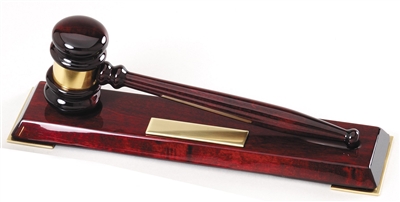 Rosewood Premium<BR> Gavel Award<BR> 10 Inches