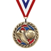 Glitter Soccer Medal<BR> Gold/Silver/Bronze<BR> 2.5 Inches