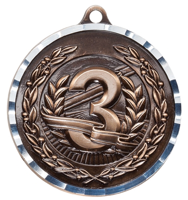 Diamond Cut<BR> 3rd Place Medal<BR> Bronze<BR> 2 Inches