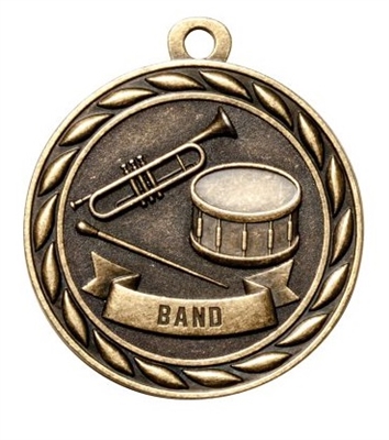 Band Medal<BR> Gold<BR> 2 Inches