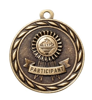 Participant Medal<BR> Gold<BR> 2 Inches