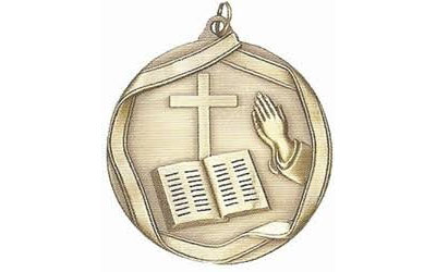 Olympic Religion Medal<BR> Gold/Silver/Bronze<BR> 2.25 Inches