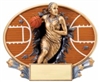 Female Basketball Explosion<BR>Plaque or Trophy<BR> 6 Inches