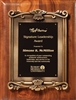 Genuine Walnut Plaque<BR> Premier Corporate<BR> Gold Scroll Cast<BR> 12x15 Inches