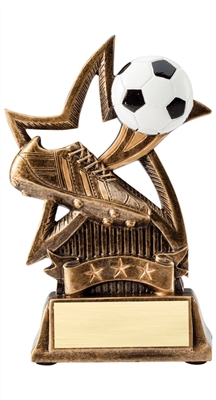 Star Soccer Trophy<BR> 6 Inches