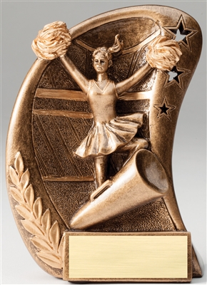 Curve Cheerleading Trophy<BR> 5.5 Inches
