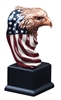 Premium Draped Flag<BR> Eagle Trophy<BR> 9.5 Inches