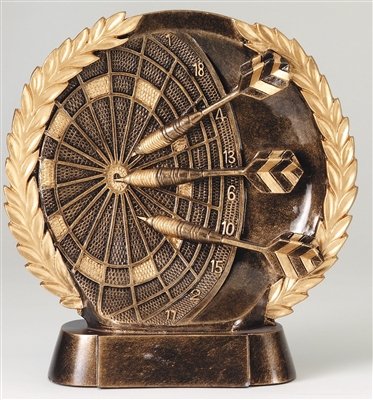 Resin High Relief<BR> Darts Trophy<BR> 7.5 Inches
