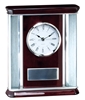 Silver Rosewood<BR> Chairman Clock<BR> 9 Inches