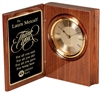 XXL Walnut Premier<BR> Book Clock<BR> 9 Inches