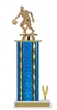 Wide Column with Trim<BR> Male Dribble Basketball Trophy<BR> 12-14 Inches<BR> 10 Colors