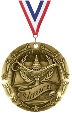 World Class XXL<BR> Salutatorian Medal<BR> Gold/Silver/Bronze<BR> 3 Inches
