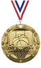World Class XXL<BR> Basketball Medal<BR> Gold/Silver/Bronze<BR> 3 Inches