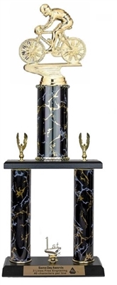 2 Post <BR>Male Racing Bike Trophy<BR> 18-22 Inches<BR> 10 Colors