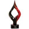 Fire Twist<BR> Art Glass Trophy<BR> 13.25 Inches