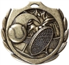 Burst Tennis Medal<BR> Gold/Silver/Bronze<BR> 2.25 Inches