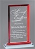 Red Billboard<BR> Premium Glass Trophy<BR>8.75 Inches