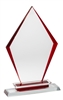 Arrowhead Red Accent<BR> Crystal Trophy<BR> 7.25 to 8.5 Inches