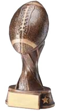 Spiral Football Trophy<BR> 11 Inches