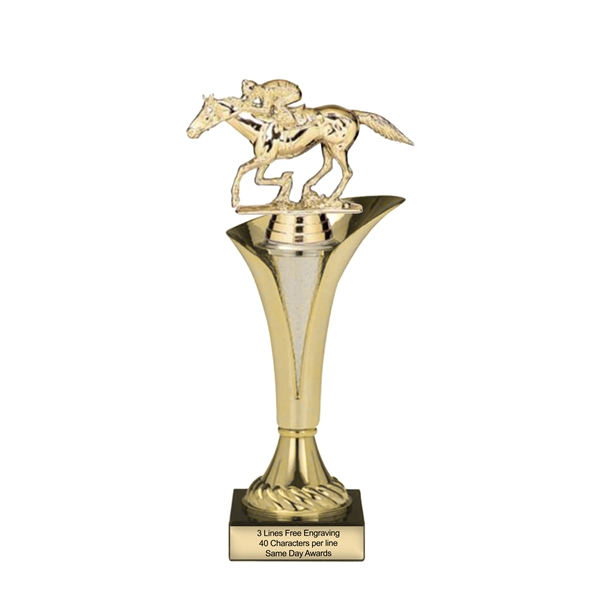 Typhoon Trophy Cup<BR> Race Horse<BR> 12.5 to 15 Inches