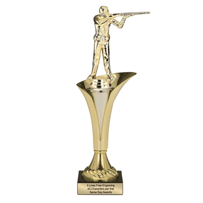 Typhoon Trophy Cup <BR>Male or Female Trap Shooter<BR> 12.5 to 15 Inches