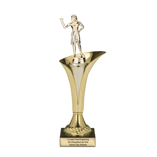 Typhoon Trophy Cup<BR>Female Dart Thrower<BR> 12.5 to 15 Inches
