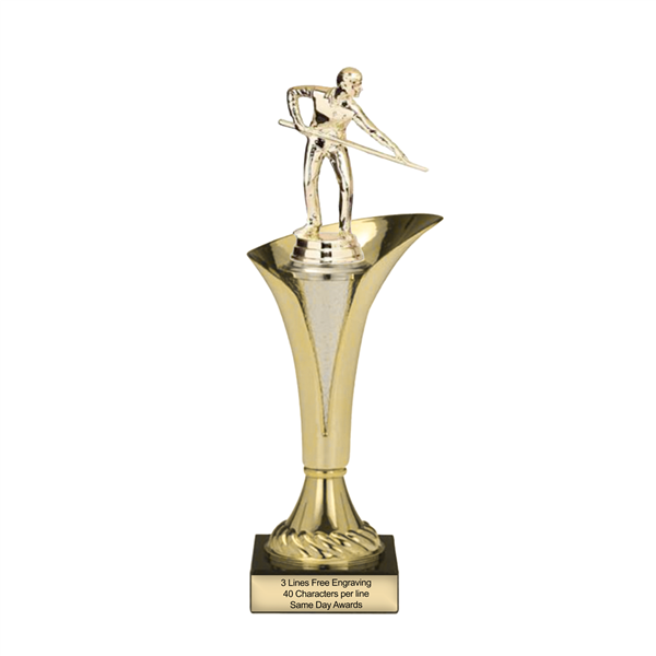 Typhoon Trophy Cup<BR>Male Billiards<BR> 12.5 to 15 Inches