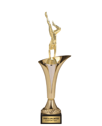 Typhoon Trophy Cup<BR> Female Gymnast<BR> 11.5 or 14.5 Inches