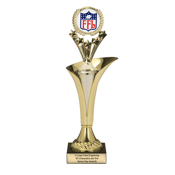 Typhoon Trophy Cup<BR> Fantasy Football (FFL)<BR> 12.5 to 15 Inches