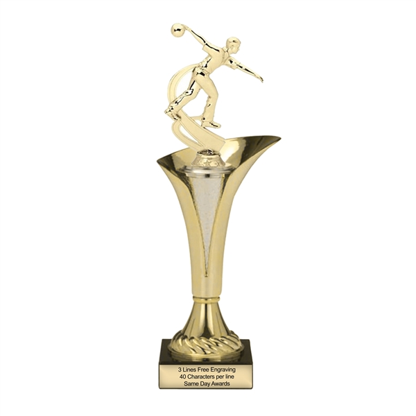 Typhoon Trophy Cup<BR> Male Bowler<BR> 12.5 or 15 Inches