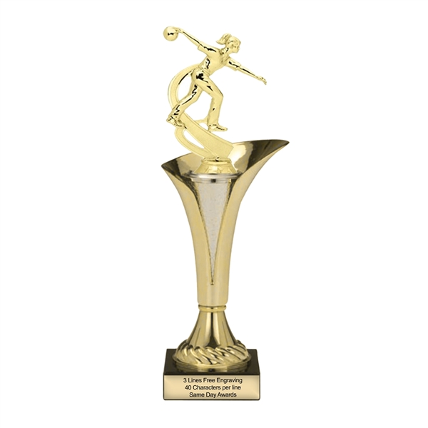 Typhoon Trophy Cup<BR> Female Bowler<BR> 12.5 to 15 Inches