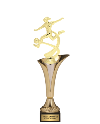 Typhoon Trophy Cup<BR> Female Motion Soccer<BR> 11.5 or 14.5 Inches