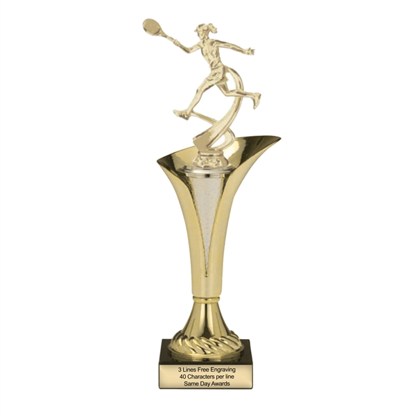 Typhoon Trophy Cup<BR> Female Motion Tennis<BR> 11.5 or 14.5 Inches