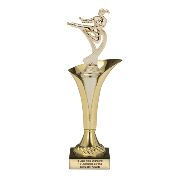 Typhoon Trophy Cup<BR> Female Karate<BR> 11.5 or 14.5 Inches