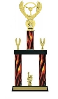 22 Column Flame<BR> Winged Wheel Trophy<BR> 19 to 22 Inches