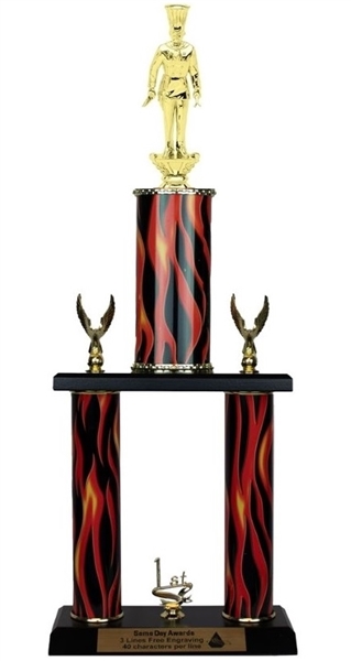 2 Column Flame<BR>Chef Trophy<BR> 18 to 22 Inches
