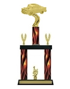 2 Column Flame<BR> 57 Chevy Trophy<BR> 19 to 22 Inches