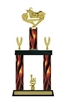 2 Post Flame<BR> Soft Tail Motorcycle Trophy<BR> 18 to 20 Inches